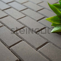 Тротуарная плитка Брусчатка Steingot Прямоугольник 200*100*60 Серая (полный прокрас)