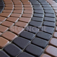 Тротуарная плитка Steingot Классика круговая Темно-коричневая