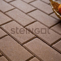 Тротуарная плитка Брусчатка Steingot Прямоугольник 200*100*60 Коричневая (верхний прокрас)