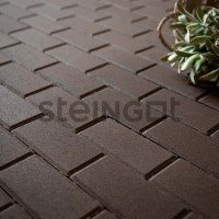 Тротуарная плитка Брусчатка Steingot Прямоугольник 200*100*60 Темно-коричневая (верхний прокрас)