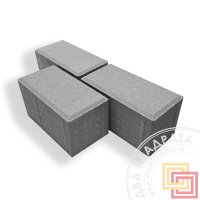 Тротуарная плитка Брусчатка Кирпичик 2П10Ф 200х100х100 мм