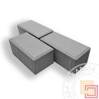 Тротуарная плитка Брусчатка Кирпичик 2П8Ф 200х100х80 мм