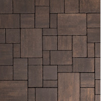 Тротуарная плитка 342 Механический завод Бавария ColorMix 60мм Арабика