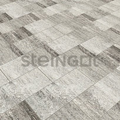 Тротуарная плитка Steingot Плита 600x300x80 "Серебристый камень (Stein Silver)"